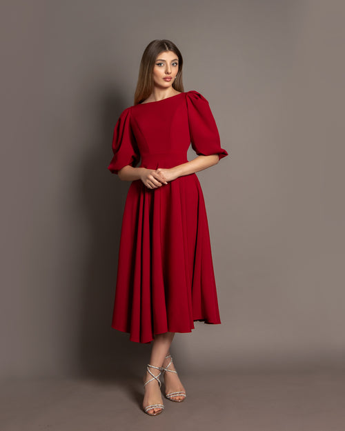 Elegance Burgundy Dress