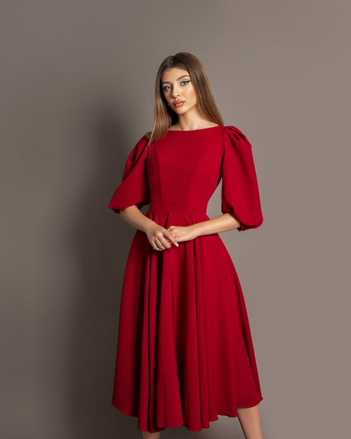 Elegance Burgundy Dress