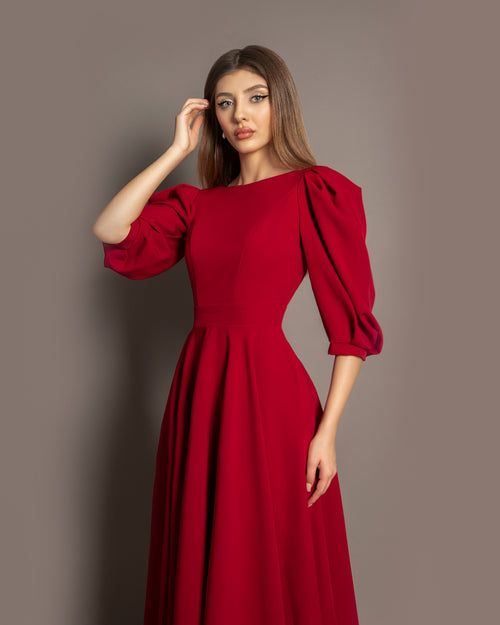 Elegance Burgundy Dress