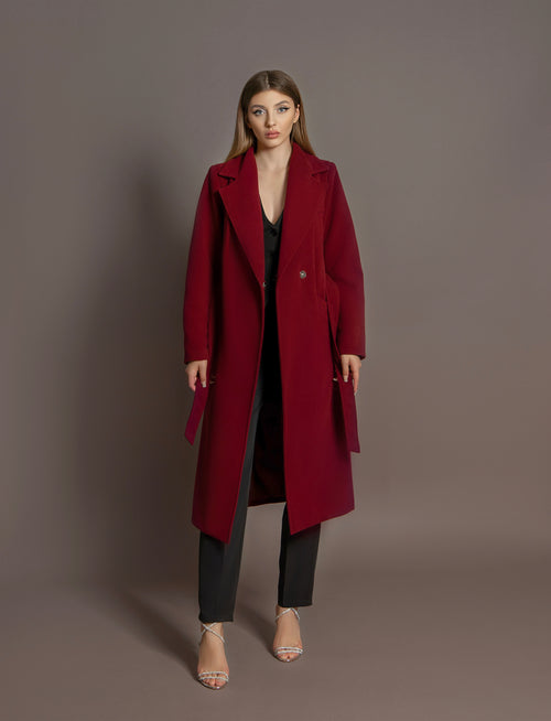 Lady Burgundy Coat