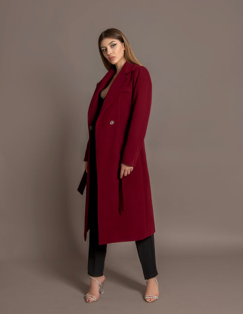 Lady Burgundy Coat