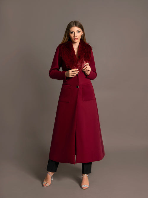 Xenia Burgundy Coat