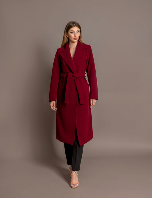 Lady Burgundy Coat