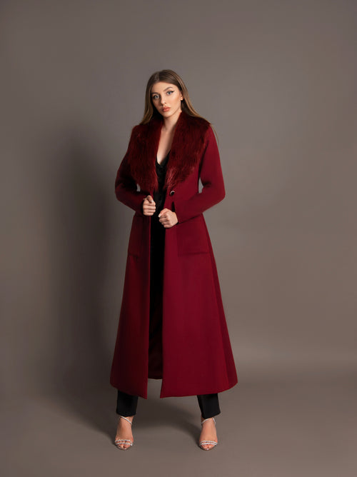 Xenia Burgundy Coat